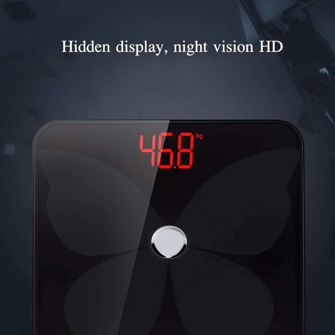 Bluetooth Body Fat Bilancia, Smart Wireless BMI Bagno Bilancia Peso Body Composizione Body Body Monitor Analizzatore di Salute con App Smartphone per Il Peso corporeo, Grasso, Acqua, BMI, BMR,