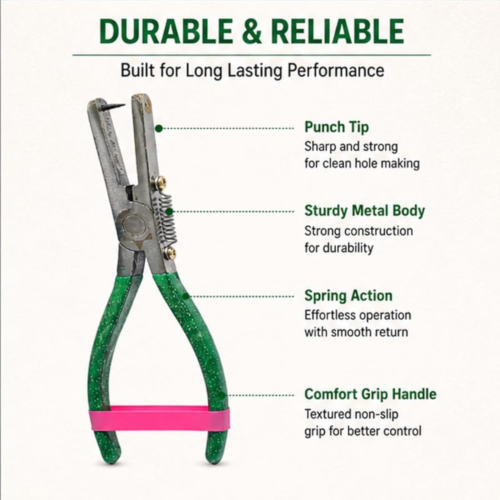 Punch Plier for Jewellery Making, Manual Hole Punch Tool