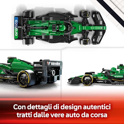 Speed Champions Auto da Corsa Aston Martin Aramco F1 AMR24 Macchina Giocattolo da Collezione con Minifigure del Pilota, Modello per Bambini da 10 Anni o per Adulti Fan della Formula 1 77245 - Lego - Immagine 4
