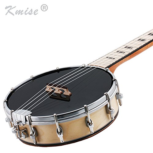 Image of Kmise 4 String Banjo Ukulele Ukelele Banjo lele Uke Concert 23 Inch Size Maple Sapele Wood