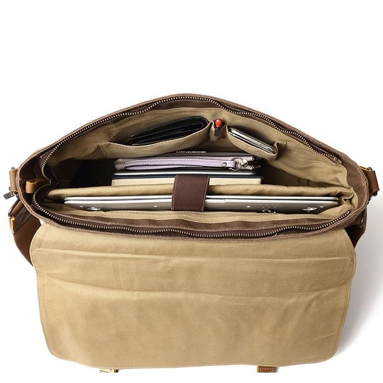 Man Briefcase Working Handbag Messenger Bag Vintage Men's Laptop Bag with Personalization4