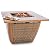 Sunjoy 38 in Fire Pit Table, Patio Propane Gas Burning Brown All-Weather Wicker Firepits Large Fire Table with Lid for Outside by AmberCove