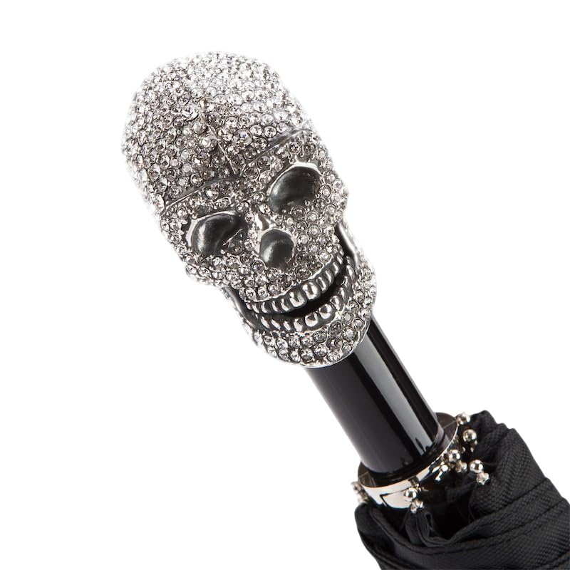 Parapluie Pasotti Skull with Crystals folding umbrella cadeau idéal - 3
