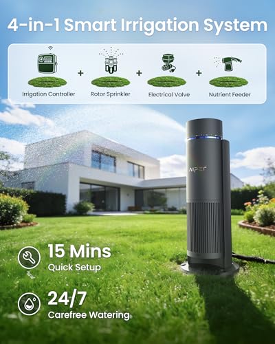 Image of Aiper IrriSense 2 Lawn Sprinkler, Smart Irrigation System, Multi-Zone Plant-Specific Watering, Smart Scheduling, Weather-Adaptive Irrigation with Rain Sensor, for Lawns up to 4,800 sq.ft.-Rainbow