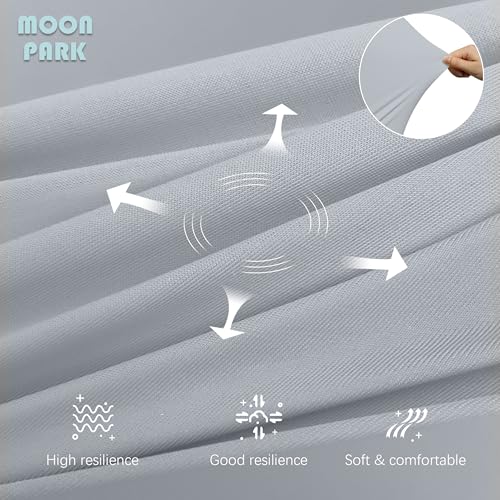 Image of MOON PARK Pregnancy Pillows for Sleeping - U Shaped Full Body Maternity Pillow with Removable Cover - Support for Back, Legs, Belly, HIPS - 65 Inch - Light Grey - Cooling Cover