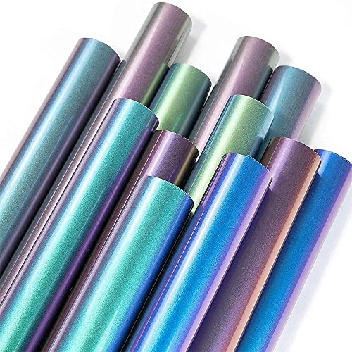 Vinyle HTV thermotransférable en lot de 12 feuilles pour personnaliser vos t-shirts