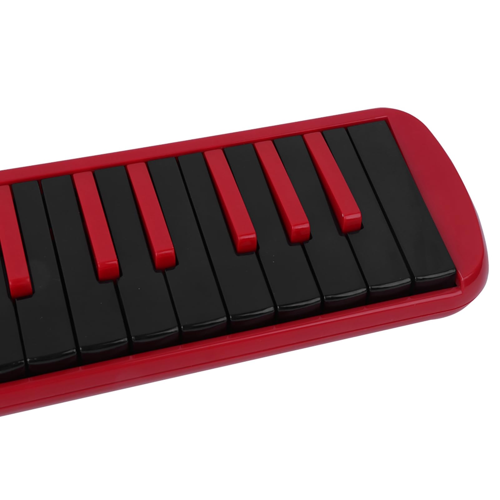 Melodica a 32 tasti strumento musicale a fiato, melodica blu per principianti con borsa di trasporto, design ergonomico per un gioco facile, corpo in resina con base in ottone e an (Rossa)