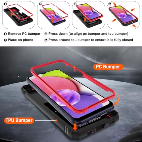 Coque Samsung Galaxy A03S évite écran brisé avec anneau antichoc