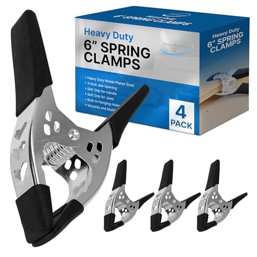 Lot of 4-6" inch Spring Clamp Large Super Heavy Duty Spring Metal Black - 3 inch Jaw opening
