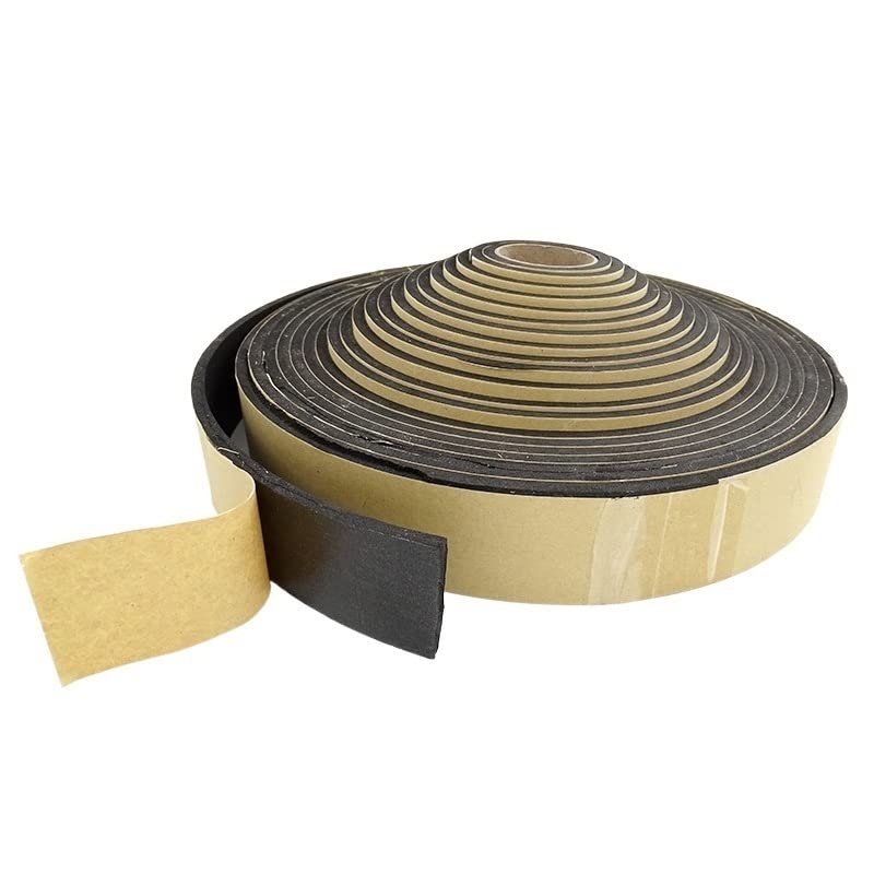 1Pc * 2M/10M Black EPDM Foam Rubber Strip Electric Box Cabinet Door Anti-collision Shock Absorption Gasket Self-adhesive Sponge Seal Strip(10mm x 30mm x 2m)