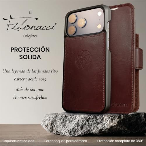 Funda de piel vegana para iPhone 17 Pro Max compatible con MagSafe 4
