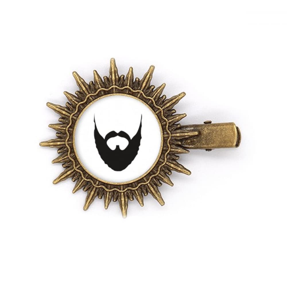 Comp Part Beard Man Expression Hairpin Sun Headwear Retro Metal Clips Pin