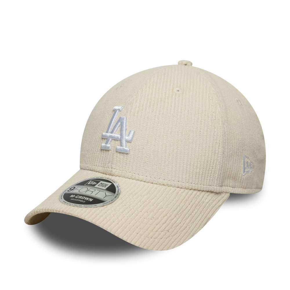 New Era Adult's 9Forty Cord MLB Los Angeles Dodgers Baseball Cap Hat Light Beige