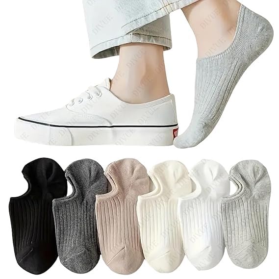 Ankle Length Low cut Socks for Men & Women | 6 Pair Multi Color Combo Pack | Soft Cotton Stretch Fabric | Breathable, Sweat Absorbent & Durable | ankle Casual Sports Socks-image-14