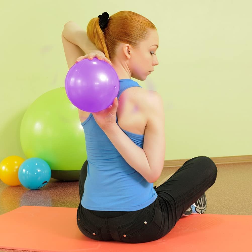 Lanjue Palla da Pilates, Palla da Yoga Palla da Fitness Antiscivolo Anti-Scatto Palla da Yoga Balance Palla Sportiva per Allenamento Addominali e Spalle da 25 cm, Equilibrio, Sport, Pilates
