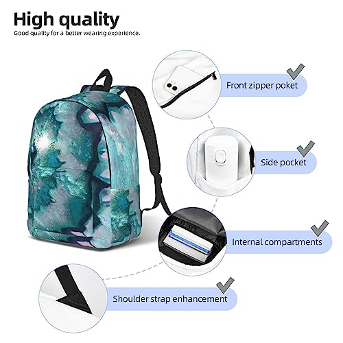 Sac à dos ordinateur portable imprimé agate bleu sarcelle anti-rayures S - 5