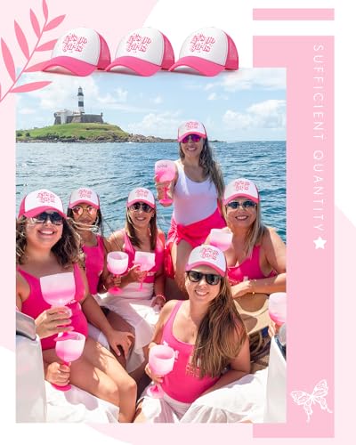 Image of Jecery 10 Pcs Trucker Hat for Women, Bach Party Mesh Baseball Cap for Bridal Shower Wedding Bach Party Favors