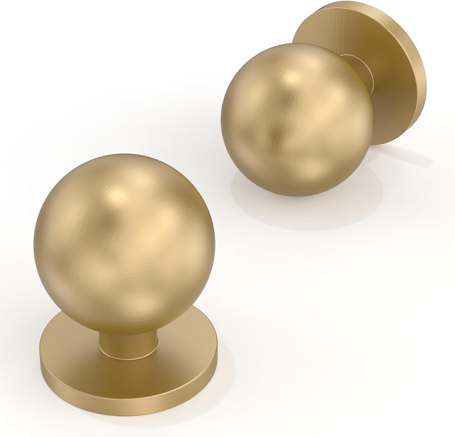 Asimerdeco 20 Pack Champagne Bronze Cabinet Knobs 22mm Round Kitchen Solid Zinc Alloy Drawer Knobs