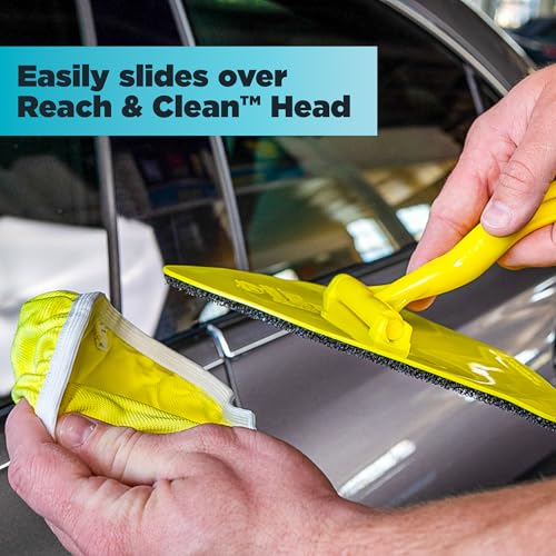 Image of Invisible Glass 95183 Original Reach and Clean Tool Replacement Elastic Microfiber Bonnets, Pack of 3
