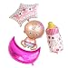 FECEDY 4pcs/Set Foil Balloons for Newborn Baby Shower,Birthday Party Decoration