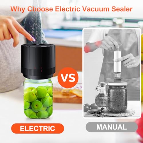 Electric Mason Jar Vacuum Sealer Kit, Can Opener Included
