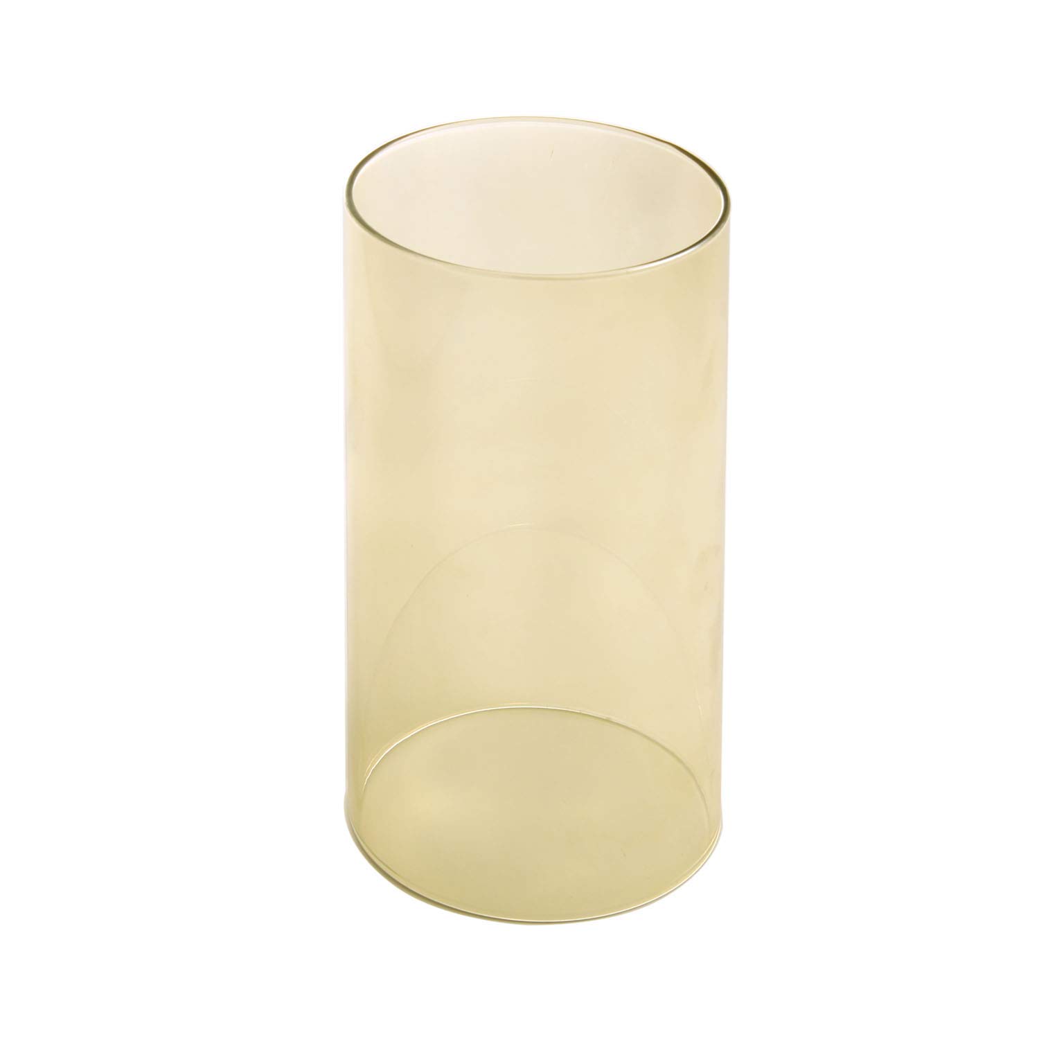 Light Golden Glass Hurricane Candle Holders 3.5