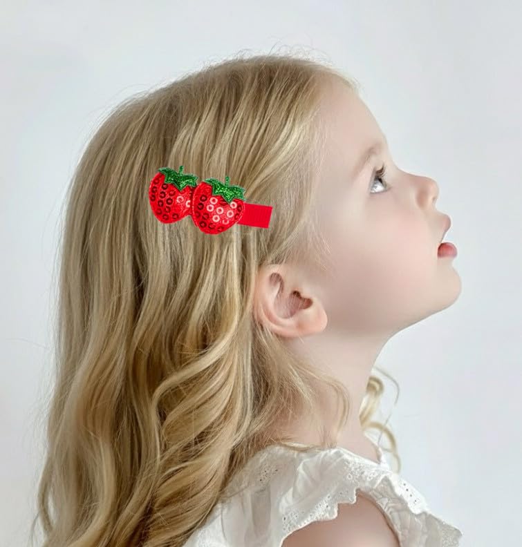 AACKS Clips de Pelo Fresa para Niñas Accesorios para el Cabello miniatura 3