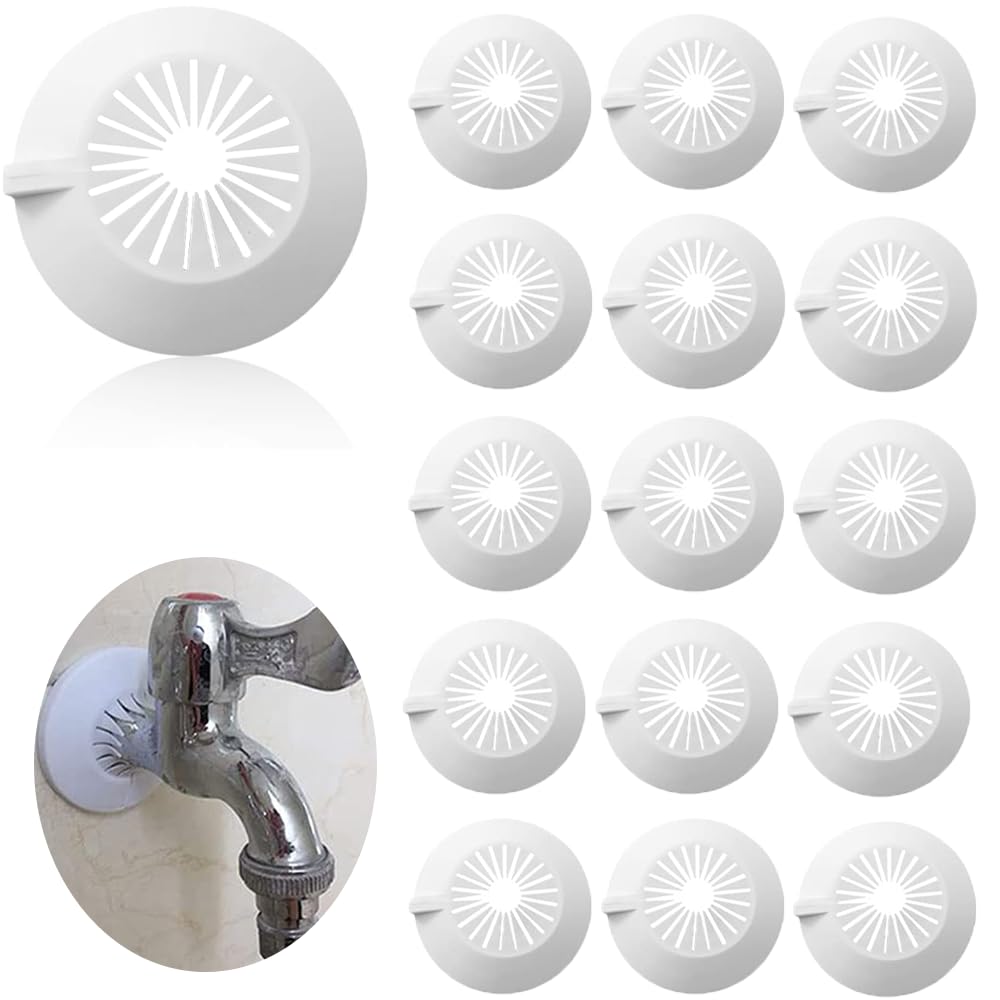 20 Stück Heizkörperrohr-Abdeckungen - Weiß, Für 15mm Rohre, Kunststoff