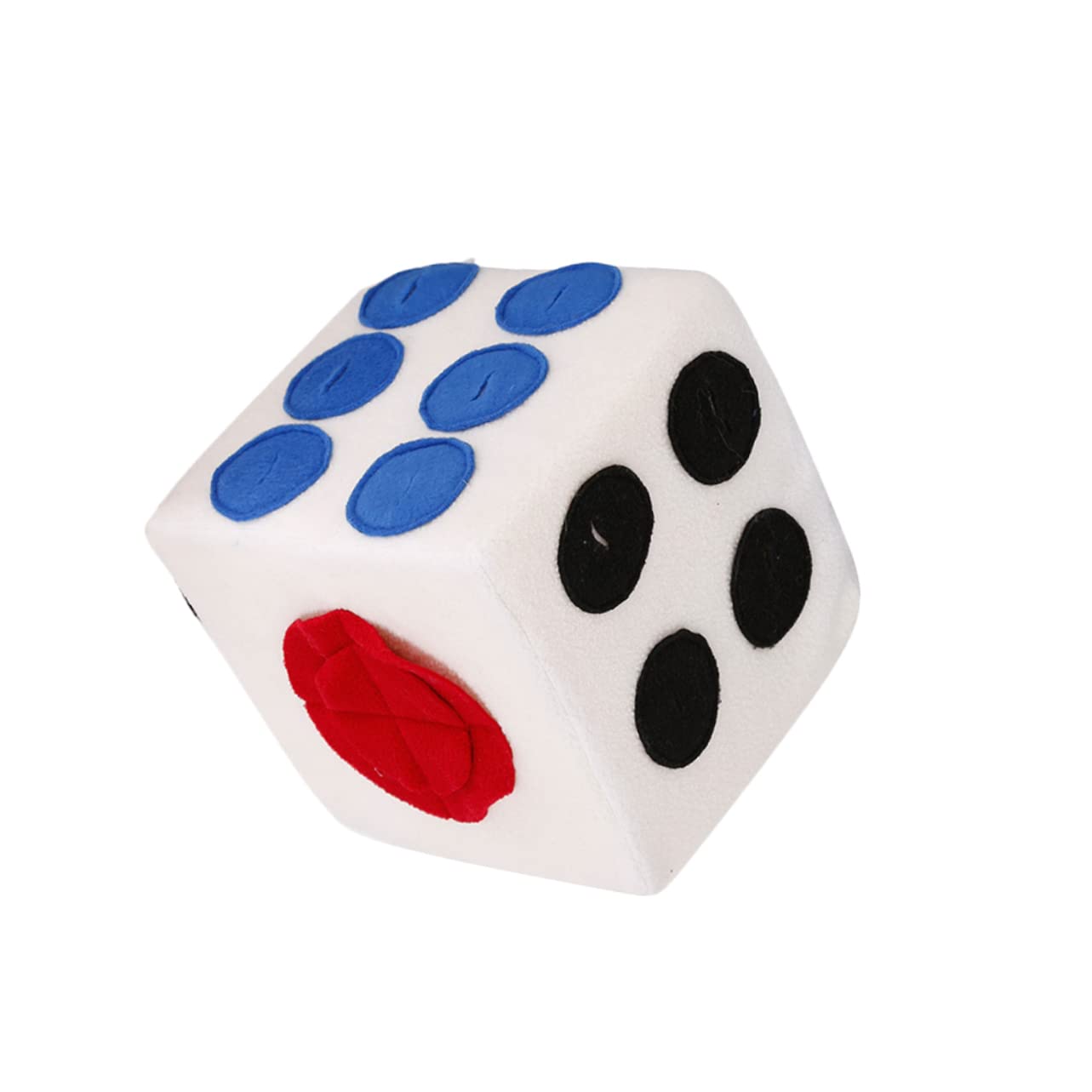 Hohopeti Hundetrainingsspielzeug Aus Aluminium-plüsch Würfeldesign Für Glückliche Hunde Leckerli-Spielzeug Für Haustiere Farbe Weiß