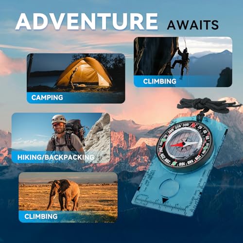 image for HKDiRedy Hiking Compass for Kids – Orienteering & Wilderness Surviva