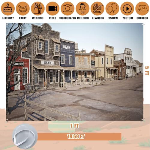 Fondo Fotográfico Vintage Western Oudain 7x5 ft miniatura 2