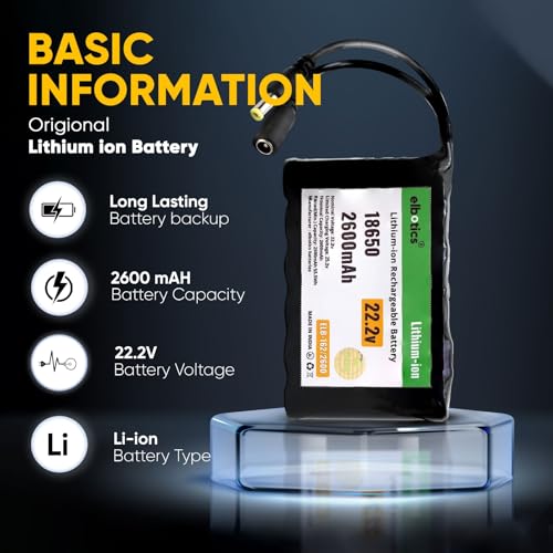 Image of 22.2V Li-ion 2600mAh 18650 Lithium ion Rechargeable Battery Pack 6S 22.2V 25.2V Battery Pack for Power Bank and Ideal for Multi-Purpose Applications in Robotics Electronics and More