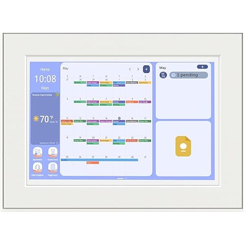 10.1 inch 4+64G AG lcd touch Wall Planner Digital Google Calendar & Dual Mode Calendar with Google Play & Multi-calendar Sync，Smart Touchscreen Interactive Display for Family Schedules –Desk Stand