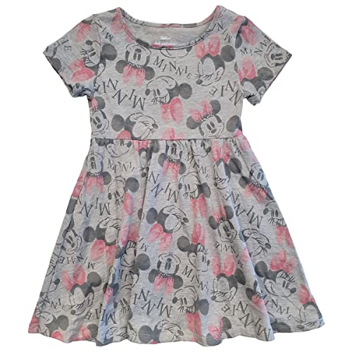 Disney Girls' Toddler Princess Minnie Mickey Mouse Moana Ariel Cinderella Belle Frozen Skater Dress