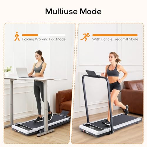 Image of Walking Pad Under Desk Treadmill, Portable Compact Electric Walking Treadmill, Quiet Fitness Machine with Remote Control & LED Display for Home Office