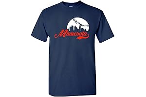Cityscape Skyline Men's T-Shirt for Minnesota Twins Fans