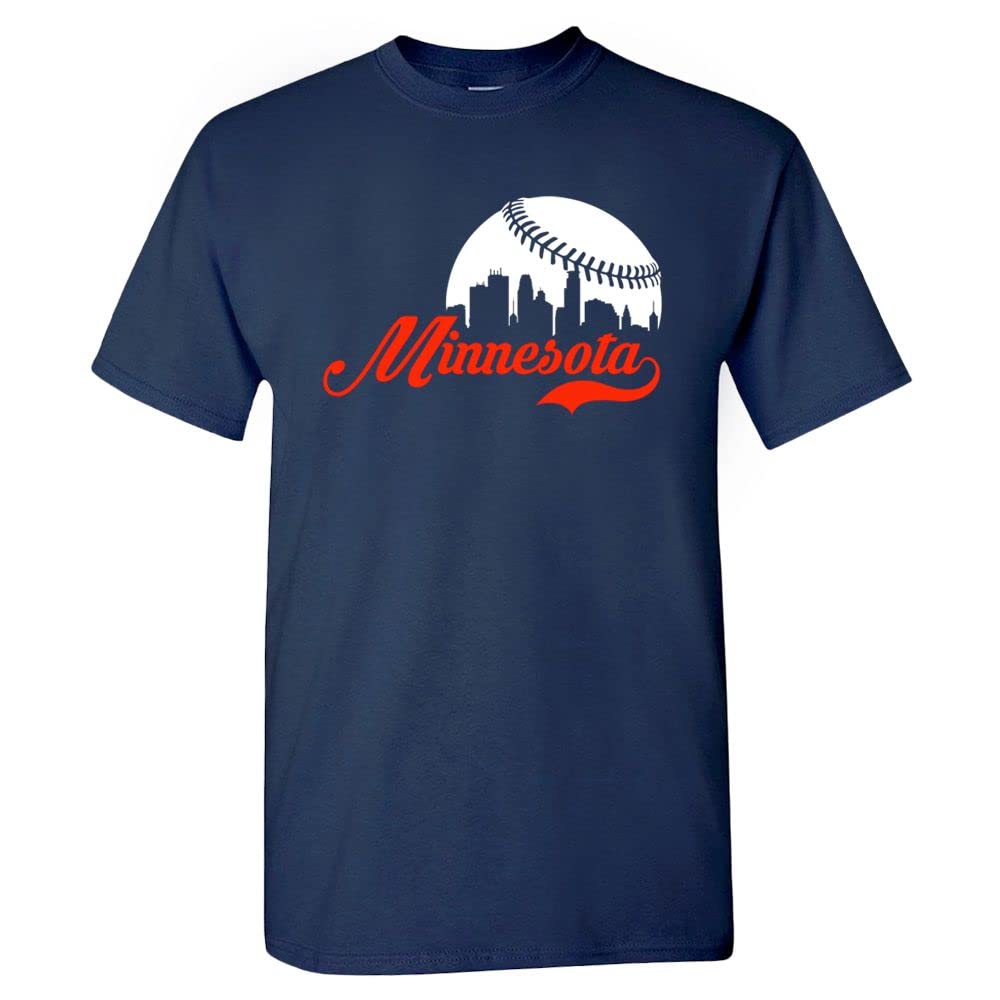 Cityscape Skyline Men's T-Shirt for Baseball Fans