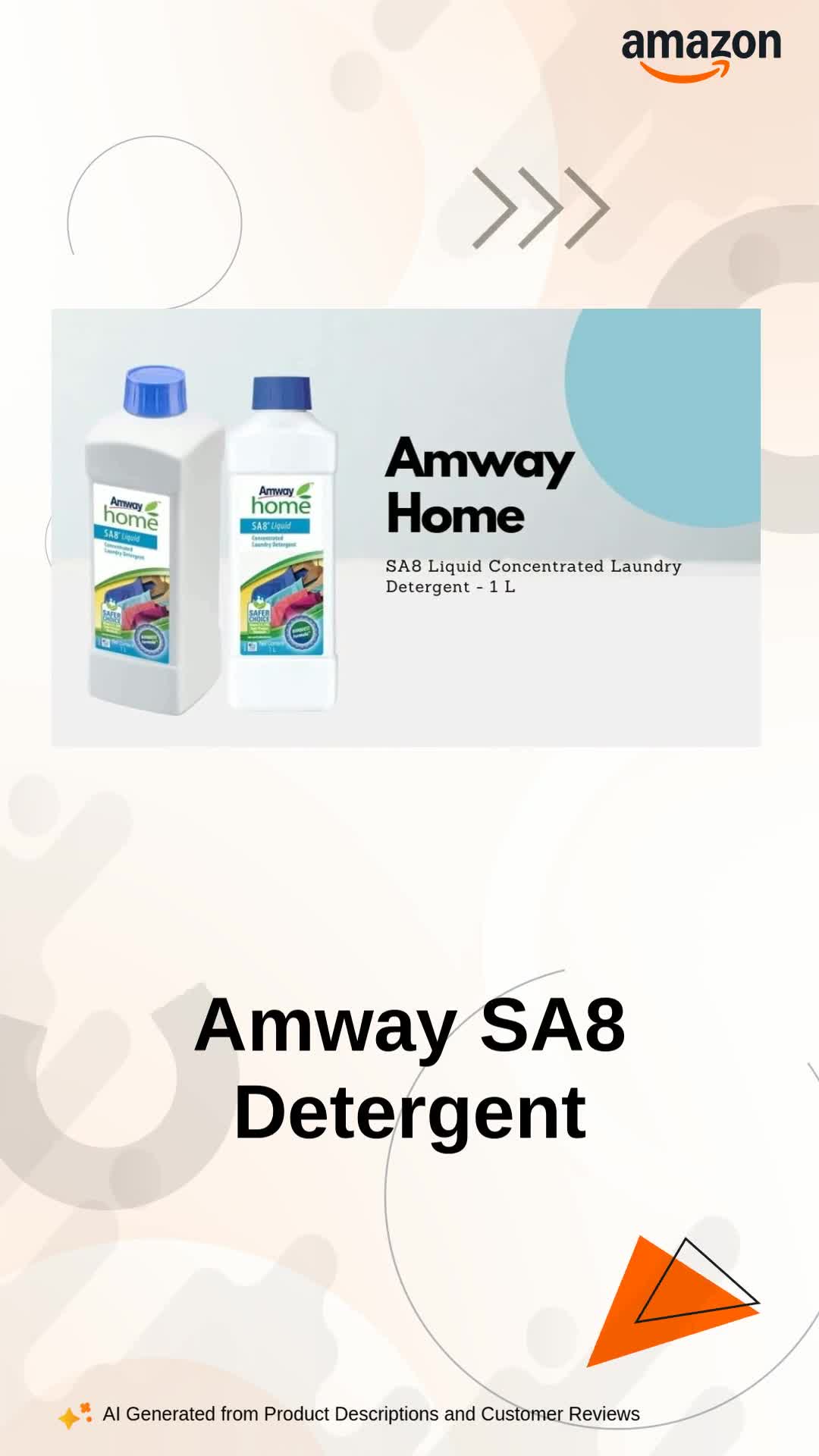 Amway Home SA8 Liquid Concentrated Laundry Detergent - 1 L