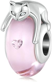 Cat Charm 925 Sterling Silver Moon Charm Lucky Charm Star Charm Dog Charm Ladybug Charm Rabbit Charm Animal Charm for Pandora Charm Pandora Bracelet, sterling silver