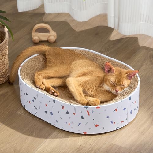 Conlun Cat Scratcher 2 in 1 Oval, Protects Your Sofa Bed Anti-Scr...
