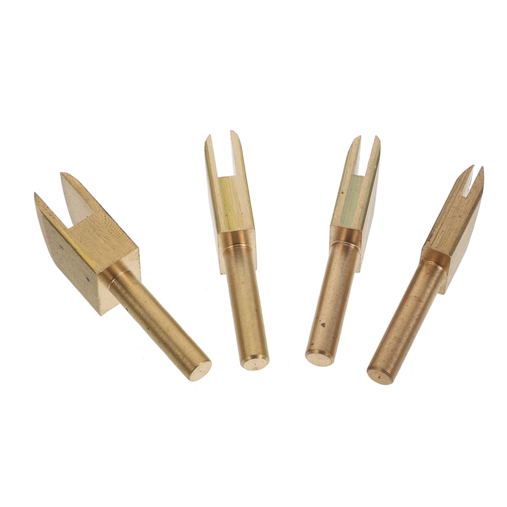 Gadpiparty 2 Series Herramienta De Pulido De Bordes De Cuero Accesorios De Punzón De Cobre Para Bricolaje Para Manualidades Y Acabado De Cuero 4 Piezas*2