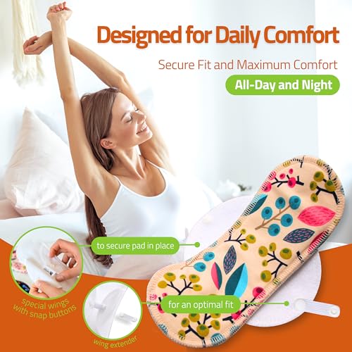 Image of Organic Cotton Reusable Panty Liner for Women & Teens (Tanga, Single); High-Temp Washable Cloth Liner Made in EU; Stay Fresh & Dry, for Daily Vaginal Discharge Only; 100% Breathable (no PUL /TPU)