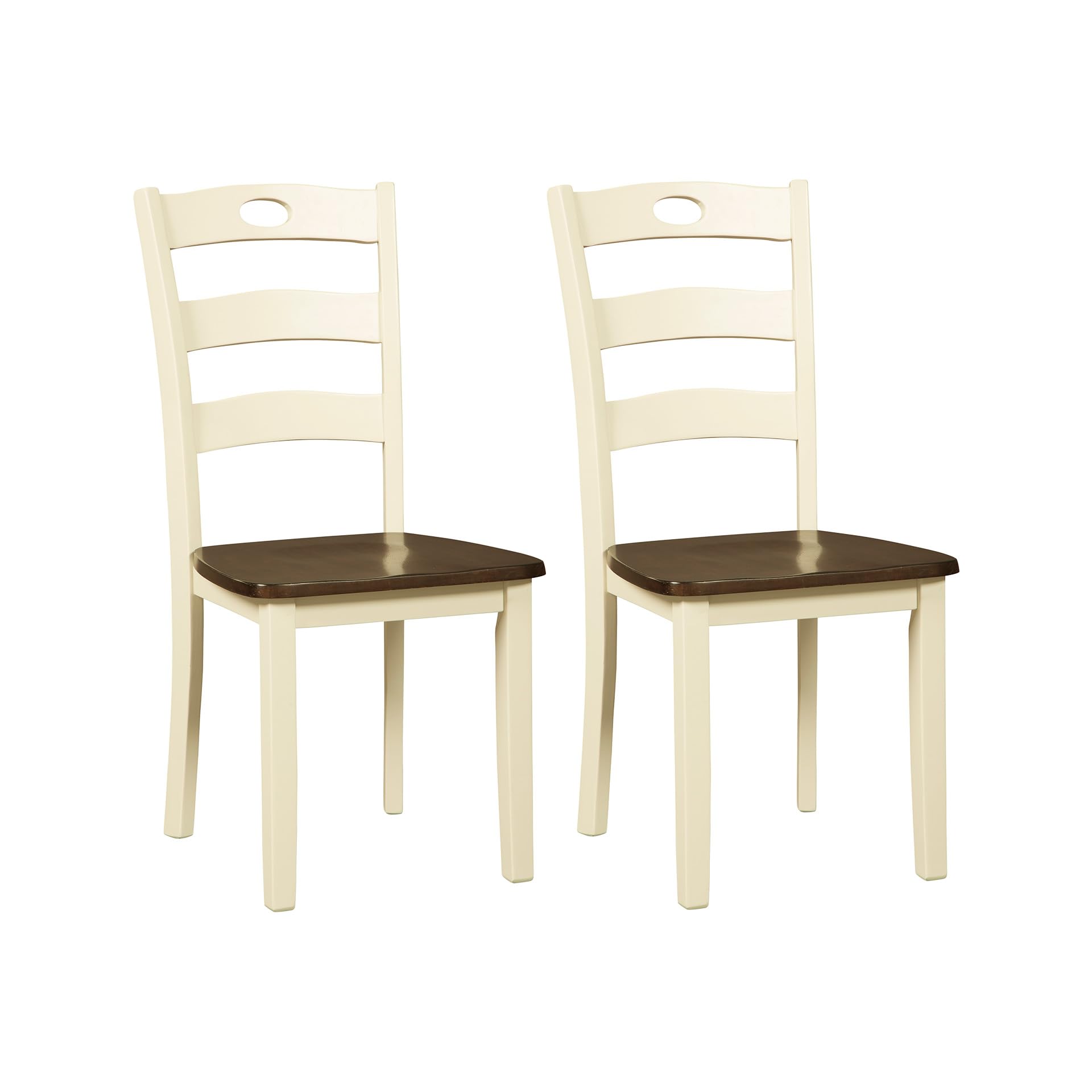 Dining-Chairs, White Ladder Back