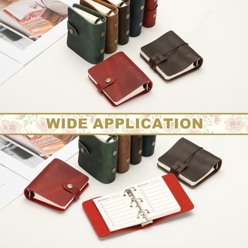 Classeur A9 en cuir marron foncé résistant pour ne plus perdre vos notes - 6