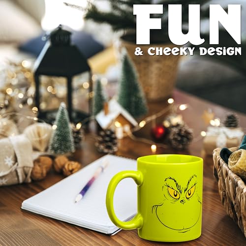 The Grinch Tasse und Socken Damen Teenager, 340ml Keramik Weihnachtstasse & Lustige Kuschelsocken Damen Größe 36-41 in Box… – Ansicht 5