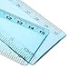 eBoot Plastic Ruler Straight Ruler Plastic Measuring Tool 12 Inches and 6 Inches, 2 Pieces (Blue)