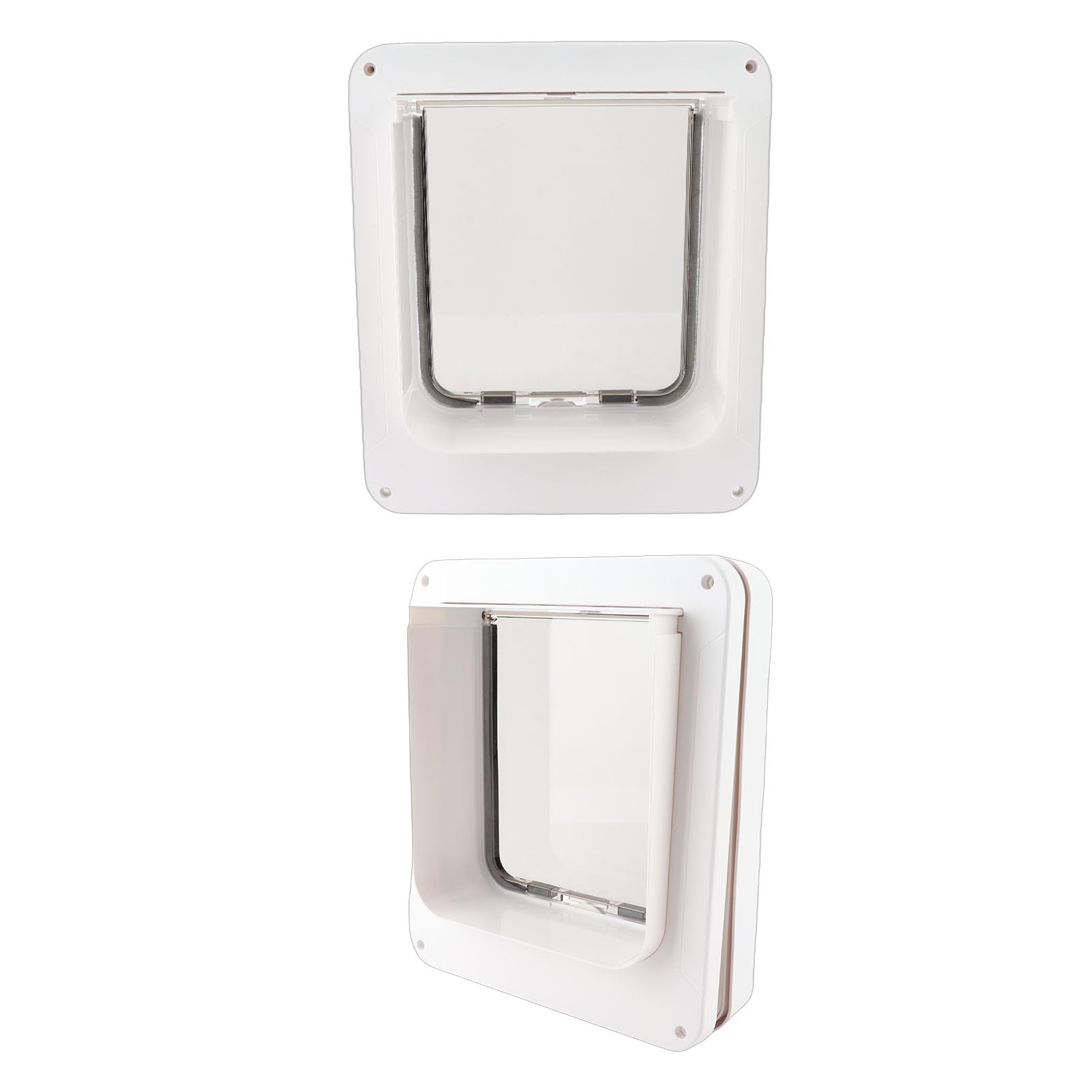 Puerta Inteligente para Gatos, Puerta para Mascotas con Detección Automática con Tecnología Activada por Collar, Entrada de 2 Vías, Fácil Operación para el Hogar, Construcción de Plástico