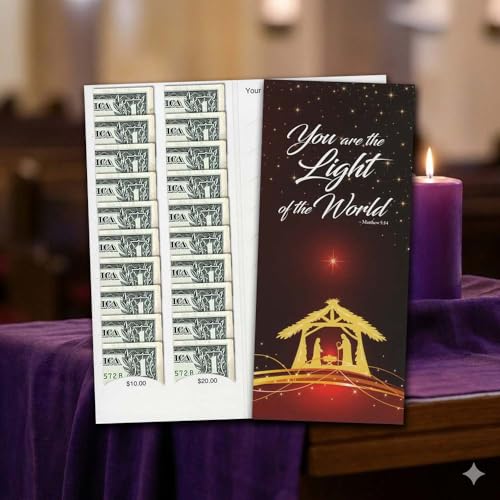 50 Carpetas para monedas de Navidad $40 Light of The World miniatura 4