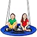 YOLEO Grande balançoire Ronde pour Enfant,Balançoire Nid d'Oiseau Diamètre 100 cm à Suspendre Ajustable pour Enfant Adulte Jardin Extérieur, Poids max150 kg