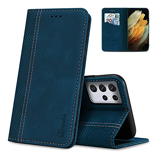 Funda de piel elegante para Samsung S22 Plus con cierre magnético y ranuras